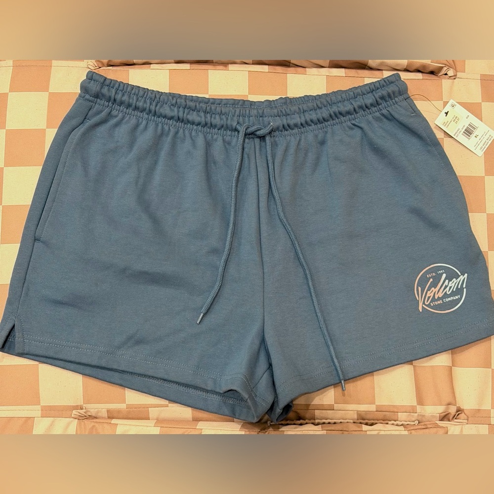 Volcom Women's Blue Drawstring Shorts - Picture 3 of 6